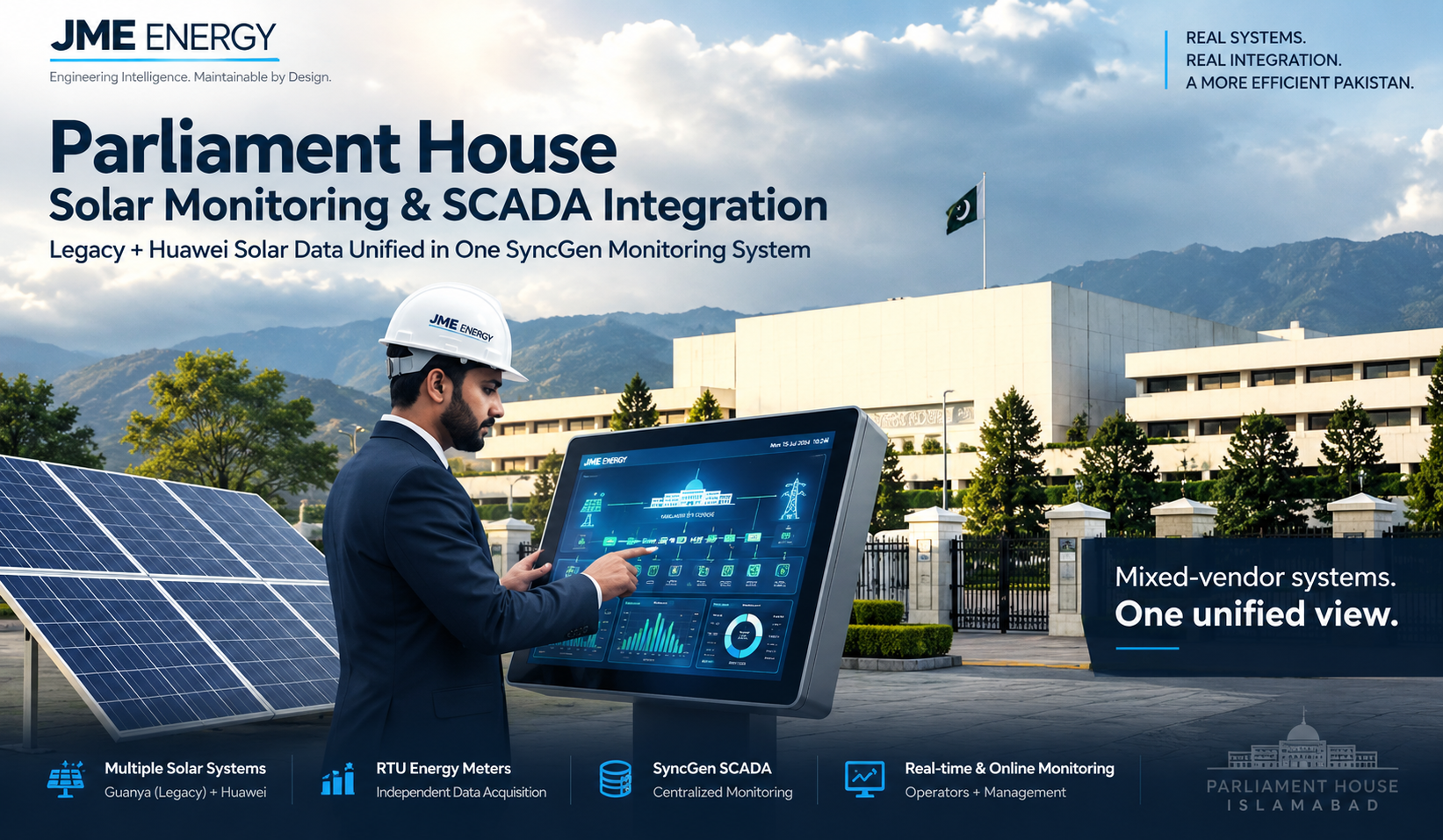 Parliament House solar monitoring and SCADA integration by JME Energy & Automation