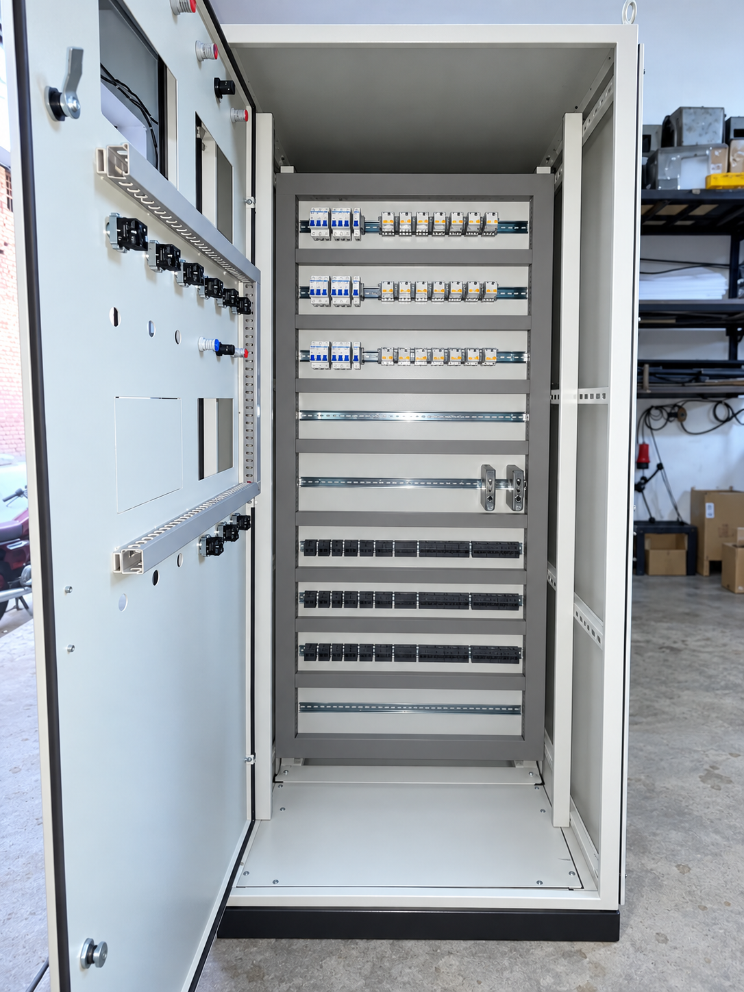 Internal construction of industrial genset synchronization and centralized control panel