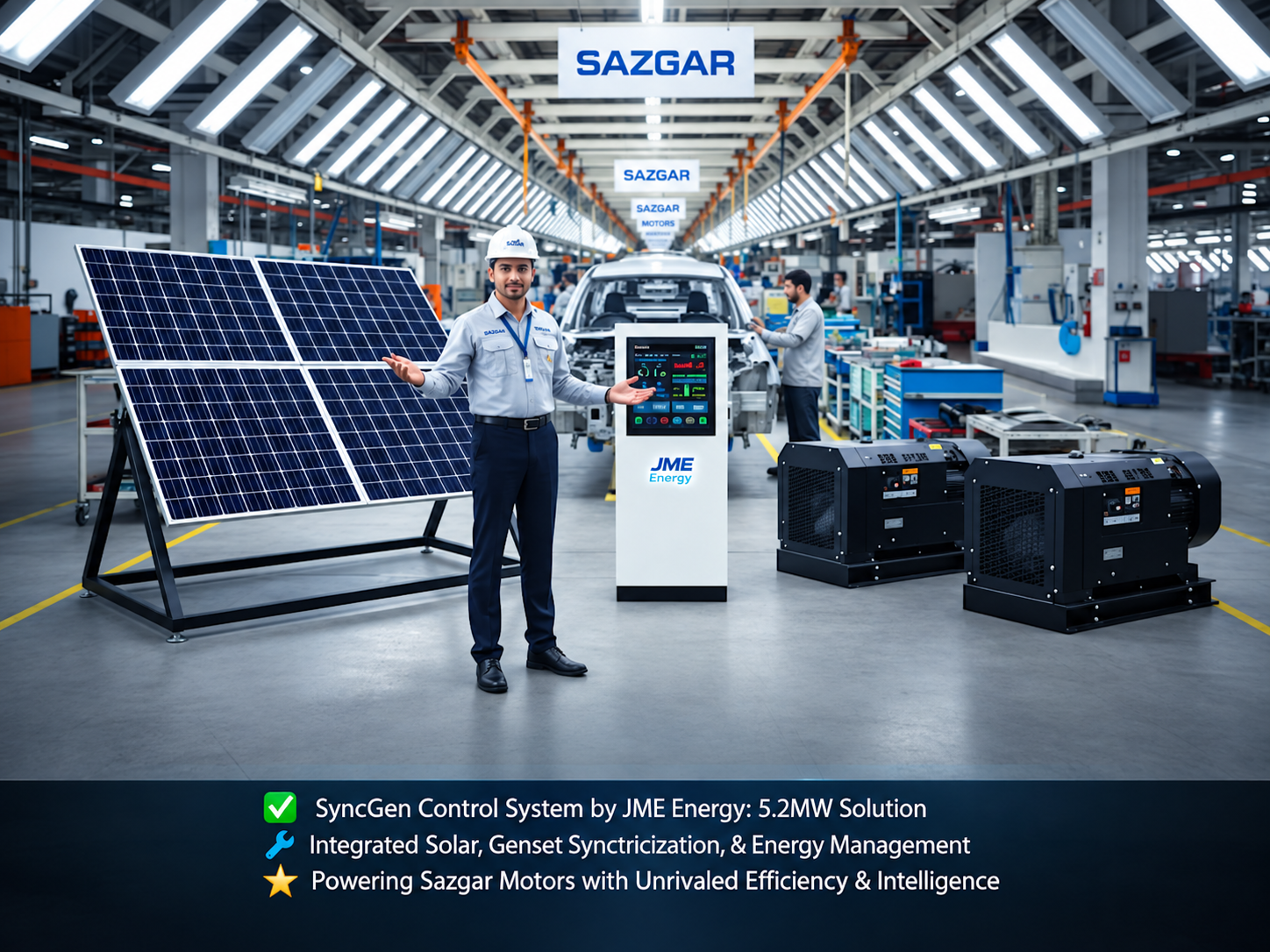 JME industrial PV genset controller SCADA and energy management project